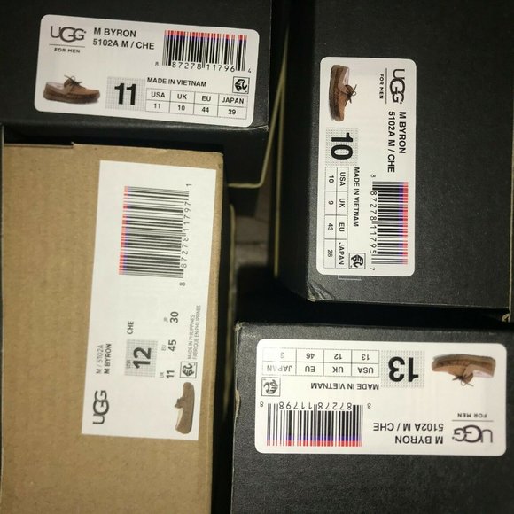 UGG Australia Byron Chestnut Leather Fur Slippers - Picture 14 of 14